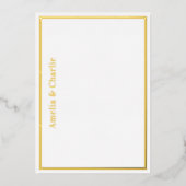 Namen elegante silberne Gold-Echtholzkarte Folieneinladung (Vorderseite)