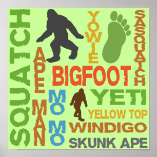 Namen für Bigfoot Poster
