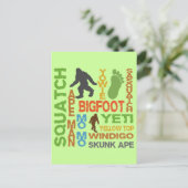 Namen für Bigfoot Postkarte (Stehend Vorderseite)