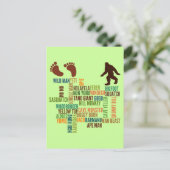 Namen für Bigfoot Postkarte (Stehend Vorderseite)