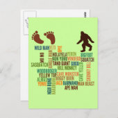 Namen für Bigfoot Postkarte (Vorne/Hinten)