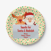 Namen für Snacks für Santa Rudolph 7" Pappteller (Vorderseite)