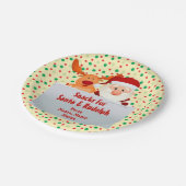 Namen für Snacks für Santa Rudolph 7" Pappteller (Schrägansicht)
