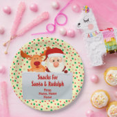Namen für Snacks für Santa Rudolph 9" Pappteller (Party)