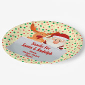Namen für Snacks für Santa Rudolph 9" Pappteller (Schrägansicht)