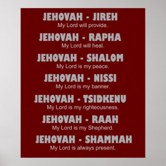 Namen Gottes Art Design Ter Scott Poster