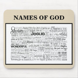 Namen Gottes auf Tan Mousepad