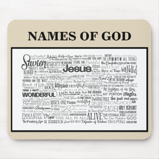 Namen Gottes auf Tan Mousepad (Vorne)