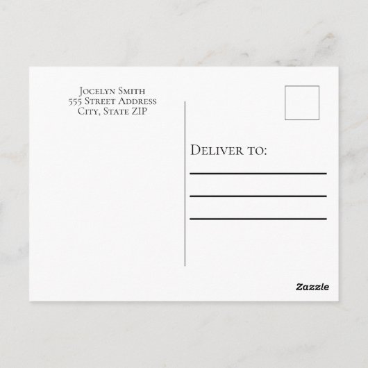 Namen Gottes Brown White Postkarte (Rückseite)