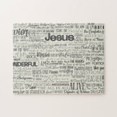 Namen Gottes Text Typografie Puzzle (Horizontal)