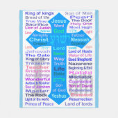 Namen Gottes und Jesus Fleecedecke (Vorderseite)