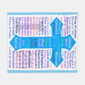 Namen Gottes und Jesus Fleecedecke (Vorderseite (Horizontal))