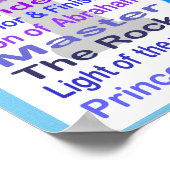 Namen Gottes und Jesus Poster (Ecke)