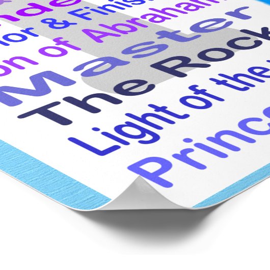 Namen Gottes und Jesus Poster (Ecke)