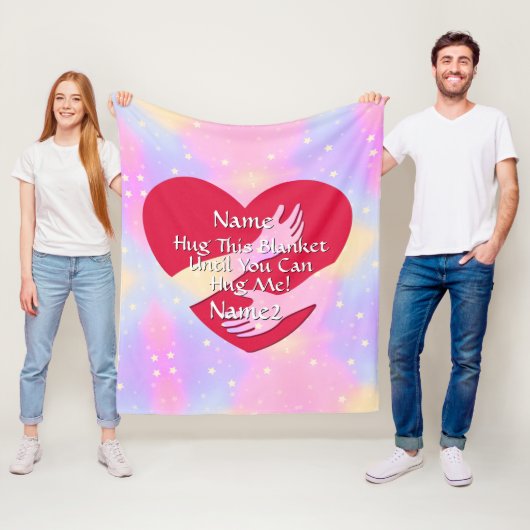 Namen hinzufügen Ändern Sie das gesamte Textherz s Fleecedecke (Beispiel)