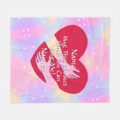 Namen hinzufügen Ändern Sie das gesamte Textherz s Fleecedecke (Vorderseite (Horizontal))