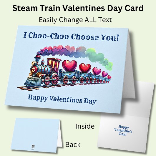 Namen hinzufügen, Choo Choo Steam Train Motor Vale Karte