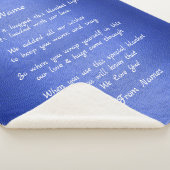 Namen hinzufügen, den Text ändern, den wir hierübe Sherpadecke (3/4)