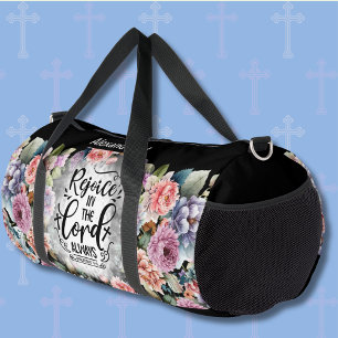 Namen hinzufügen, Freue dich immer im Herrn Duffle Bag
