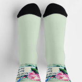 Namen hinzufügen, Großmutter Rosa Rose Blütenblau Socken (Oben)