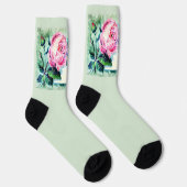 Namen hinzufügen, Großmutter Rosa Rose Blütenblau Socken (Rechts)