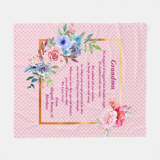 Namen hinzufügen, jeden Text ändern, den wir in di Fleecedecke (Vorderseite (Horizontal))