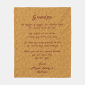 Namen hinzufügen, jeden Text ändern, den wir in di Fleecedecke (Vorderseite)