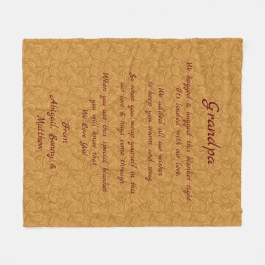 Namen hinzufügen, jeden Text ändern, den wir in di Fleecedecke (Vorderseite (Horizontal))