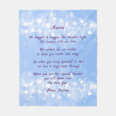 Namen hinzufügen, jeden Text ändern, den wir in di Fleecedecke (Vorderseite)