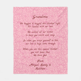 Namen hinzufügen, jeden Text ändern, den wir in di Fleecedecke