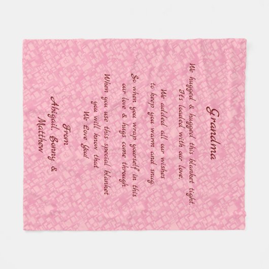 Namen hinzufügen, jeden Text ändern, den wir in di Fleecedecke (Vorderseite (Horizontal))