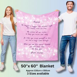 Namen hinzufügen, jeden Text ändern, den wir in di Fleecedecke