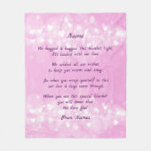 Namen hinzufügen, jeden Text ändern, den wir in di Fleecedecke (Vorderseite)