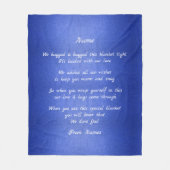 Namen hinzufügen, jeden Text ändern, den wir in di Fleecedecke (Vorderseite)