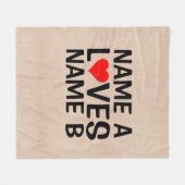 Namen hinzufügen - Lieben Herzname benennen        Fleecedecke (Vorderseite (Horizontal))