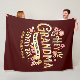 Namen hinzufügen Oma Wir wünschen Ihnen einen schö Fleecedecke