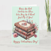 Namen hinzufügen, Rose sind rot, grüner Valentinst Karte (Vorderseite)