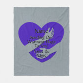 Namen hinzufügen verändert das gesamte Textherz un Fleecedecke (Vorderseite)