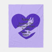 Namen hinzufügen verändert das gesamte Textherz un Fleecedecke (Vorderseite)