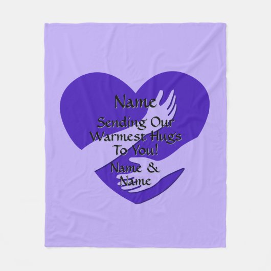 Namen hinzufügen verändert das gesamte Textherz un Fleecedecke (Vorderseite)