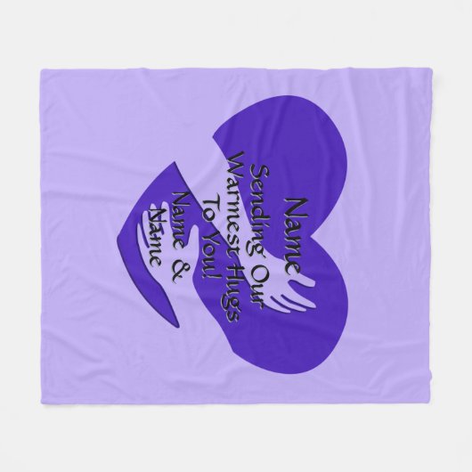 Namen hinzufügen verändert das gesamte Textherz un Fleecedecke (Vorderseite (Horizontal))