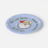 Namen hinzufügen, wir Liebe Santa - Danke Santa 7" Pappteller (Schrägansicht)