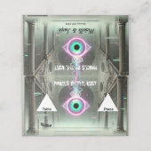 👁️ "Namen im Nebel" Weiße Platzkarte 👁️ (Außenseite Aufgefaltet)