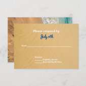 Namen im Sand Beach Hochzeitsfeier-UAWG Einladung (Vorne/Hinten)