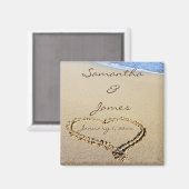 Namen im Sand Personal Wedding Magnet (Vorderseite/Rückseite)