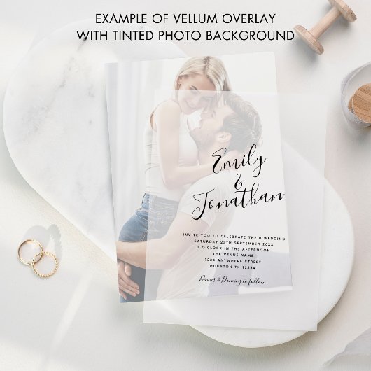 Namen in Kalligrafie-SkriptWedding Pergament Einladungen