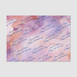 Namen Jeglicher Lila Pfirsichgoldfarben Seidenpapier