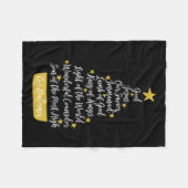 Namen Jesu Christlichen Glaubens Weihnachtsbaum Ch Fleecedecke (Vorderseite (Horizontal))