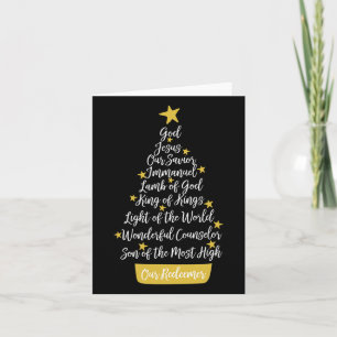Namen Jesu Christlichen Glaubens Weihnachtsbaum Ch Karte