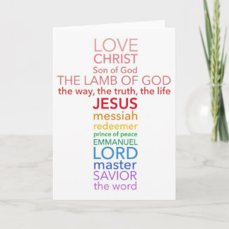 Namen Jesu Kreuzes Feiertagskarte